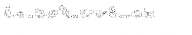 cg cat doodles dingbats Font LOWERCASE