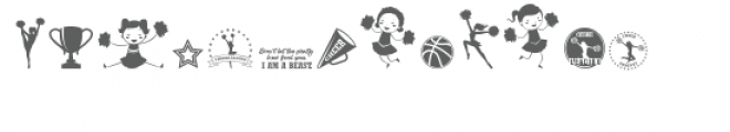 cg cheerleader dingbats Font LOWERCASE