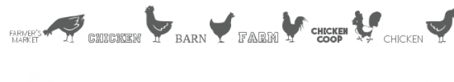 cg chicken dingbats Font UPPERCASE