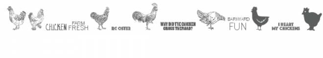 cg chicken dingbats Font LOWERCASE