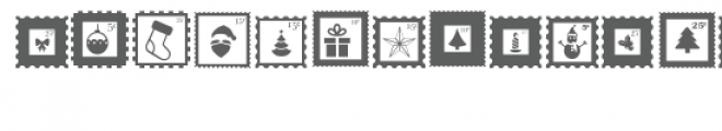 cg christmas postage stamps dingbats Font LOWERCASE
