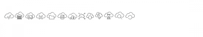 cg cloud icons dingbats Font UPPERCASE