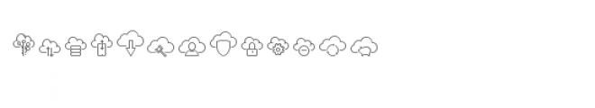 cg cloud icons dingbats Font UPPERCASE
