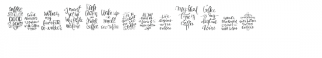 cg coffee quotes dingbats Font UPPERCASE