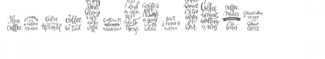 cg coffee quotes dingbats Font LOWERCASE