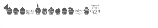 cg cupcakes dingbats Font LOWERCASE