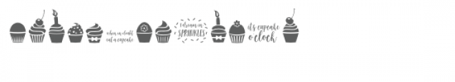 cg cupcakes dingbats Font LOWERCASE