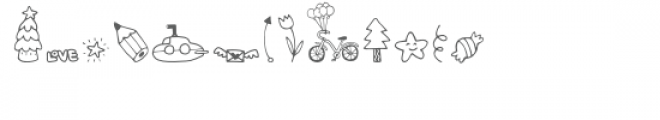 cg cutie all occasion dingbats Font LOWERCASE