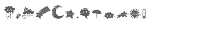 cg cutie weather dingbats Font UPPERCASE