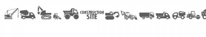 cg diggers & construction dingbats Font UPPERCASE
