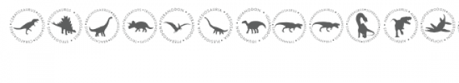 cg dinosaur stamps dingbats font Font LOWERCASE