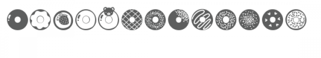 cg donuts dingbats Font LOWERCASE