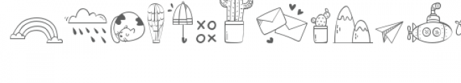 cg doodle fun dingbats Font LOWERCASE