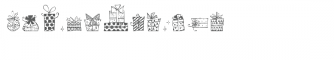 cg doodled gifts dingbats Font UPPERCASE