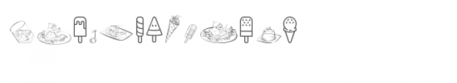 cg doodled treats dingbats Font LOWERCASE