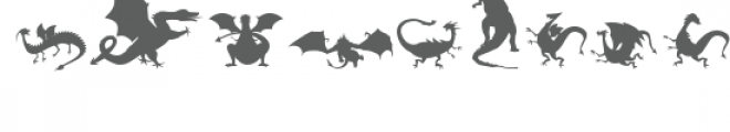 cg dragon silhouette dingbats Font LOWERCASE