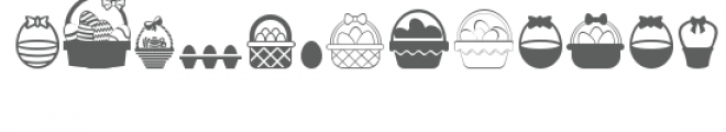 cg easter basket dingbats Font UPPERCASE