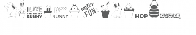 cg easter bunny dingbats Font UPPERCASE