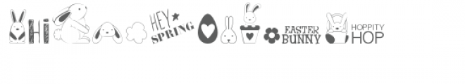 cg easter bunny dingbats Font LOWERCASE