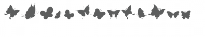 cg flat butterfly dingbats Font UPPERCASE