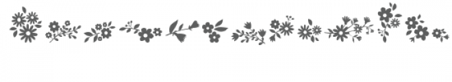 cg flower clusters dingbats Font LOWERCASE