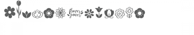 cg flower dingbats Font LOWERCASE