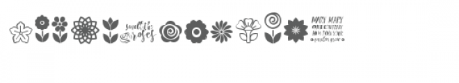 cg flower dingbats Font LOWERCASE