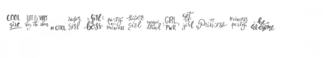 cg girly phrases dingbats Font LOWERCASE