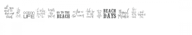 cg go to the beach quotes dingbats Font LOWERCASE