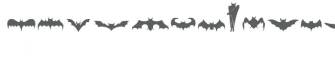 cg halloween bat dingbats Font LOWERCASE