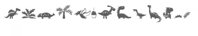 cg happy birthday dinosaurs dingbats Font LOWERCASE