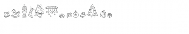 cg happy christmas day dingbats Font LOWERCASE
