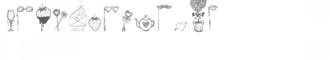 cg heart doodle props dingbats Font LOWERCASE