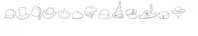 cg helmets and hats dingbats Font LOWERCASE
