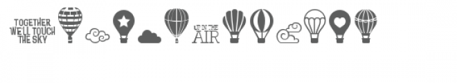cg hot air balloon dingbats Font LOWERCASE