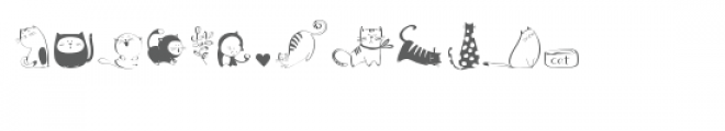 cg kitty cat attack dingbats Font LOWERCASE