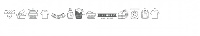 cg laundry room dingbats Font UPPERCASE