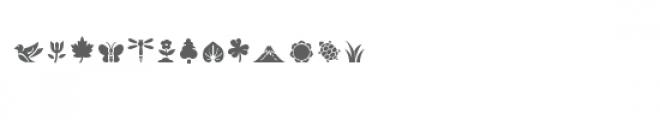 cg little nature dingbats Font LOWERCASE