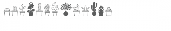 cg little plants dingbats Font UPPERCASE