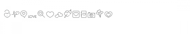 cg love hearts dingbats Font LOWERCASE