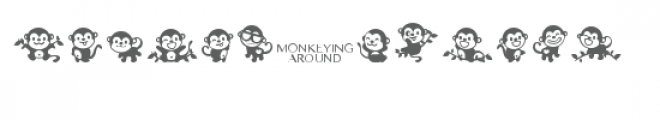 cg monkeying around dingbats Font UPPERCASE