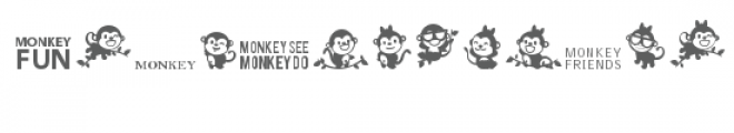 cg monkeying around dingbats Font LOWERCASE