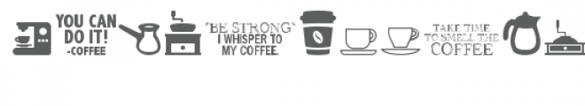 cg morning coffee dingbats Font LOWERCASE