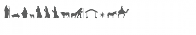 cg nativity dingbats Font LOWERCASE