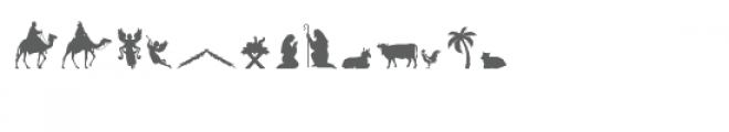 cg nativity dingbats Font LOWERCASE