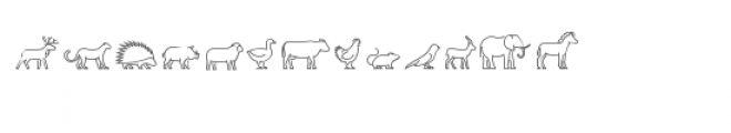 cg outlined animals dingbats Font LOWERCASE