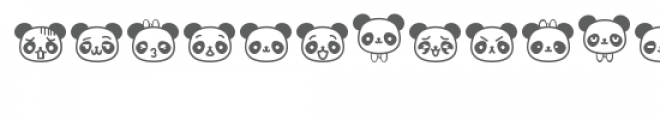 cg panda faces dingbats Font UPPERCASE