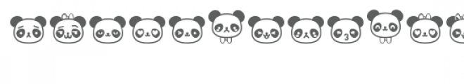 cg panda faces dingbats Font LOWERCASE
