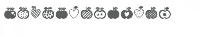 cg patterned apples dingbats Font UPPERCASE