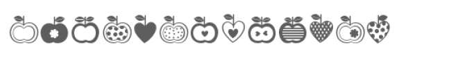 cg patterned apples dingbats Font UPPERCASE